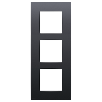 Drievoudige afdekplaat, 60 mm centerafstand, verticaal, Niko Intense anthracite coated
