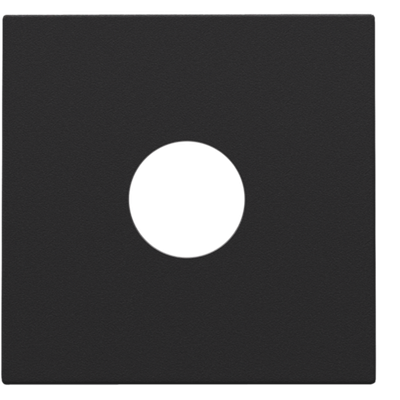 Afwerkingsset voor enkelvoudige coaxaansluiting voor tv, black coated