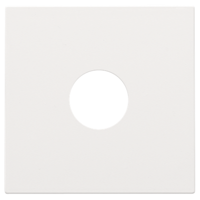 Afwerkingsset voor enkelvoudige coaxaansluiting voor tv, white coated