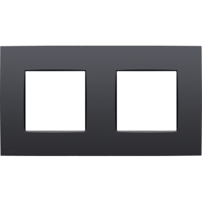Tweevoudige afdekplaat met 71 mm centerafstand, Niko Intense anthracite coated