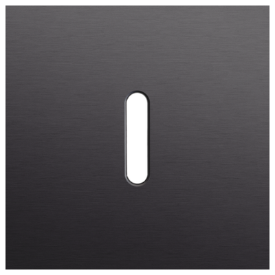 Enkelvoudige afdekplaat, voor enkelvoudige schakelfuncties, Niko Rocker alu black brushed