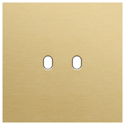 Enkelvoudige afdekplaat, voor tweevoudige schakelfuncties, Niko Toggle alu gold brushed