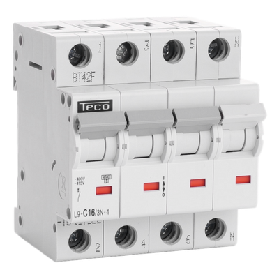 TECO - Automaat TC 3P+N 16A 4,5kA Curve C