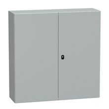 SAREL - Spacial S3D dubb. v. deur met montagepl.. H1000xB1000xD300 IP55 IK10 RAL7035