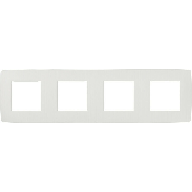 Niko original white, viervoudige afdekplaat, centerafstand 71mm, horizontaal
