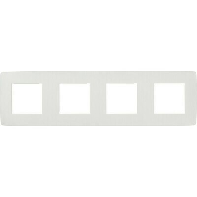 Niko original white, viervoudige afdekplaat, centerafstand 71mm, horizontaal