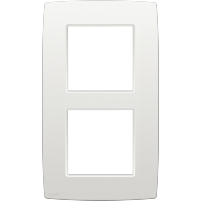 Niko original white, tweevoudige afdekplaat, centerafstand 60 mm, verticaal