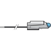 Verlichtingseenheid met draden 230V met blauwe led voor schakelaars en drukknoppen of voor gebruik in installatiekanalen