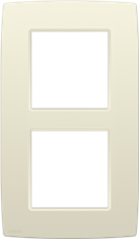 Niko Original cream tweevoudige afdekplaat met 60 mm verticale centerafstand