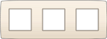 Drievoudige afdekplaat Niko Original cream (71mm centerafstand)