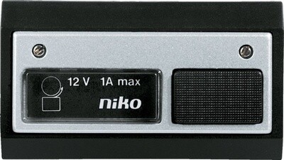 Niko Toegangscontrole - deurbel 12V~1A incl. lamp, zwart/aluminium Niko Toegangscontrole - deurbel 12V~1A incl. lamp, zwart/aluminium