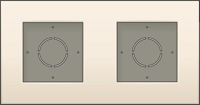 Tweevoudige opbouwkit voor opbouwmontage van 2 inbouwapparaten, Cream
