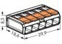 WAGO - Verbindingsklem COMPACT: 5 x 0,14 - 4 mm² - Transparant & Oranje (25 stuks)