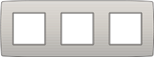 Niko Drievoudige horizontale afdekplaat, kleur Original light grey