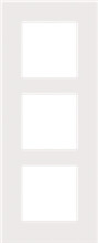 Niko Drievoudige verticale afdekplaat, kleur Pure white steel