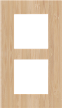Tweevoudige afdekplaat, 60 mm centerafstand, verticaal, Niko Pure bamboo