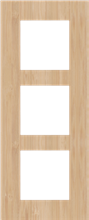 Drievoudige afdekplaat, 60 mm centerafstand, verticaal, Niko Pure bamboo
