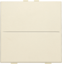 Enkelvoudige toets voor draadloze schakelaar of drukknop met 2 bedieningsknoppen, cream Enkelvoudige toets voor draadloze schakelaar of drukknop met 2 bedieningsknoppen, cream