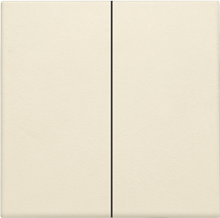 Afwerkingsset voor dubbele elektronische schakelaar of drukknop, cream Afwerkingsset voor dubbele elektronische schakelaar of drukknop, cream