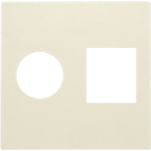 Afwerkingsset voor enkelvoudige coaxaansluiting en netwerkaansluiting RJ45, cream Afwerkingsset voor enkelvoudige coaxaansluiting en netwerkaansluiting RJ45, cream