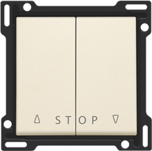 Afwerkingsset voor tweevoudige rolluikdrukknop voor elektronische sturingen, cream Afwerkingsset voor tweevoudige rolluikdrukknop voor elektronische sturingen, cream