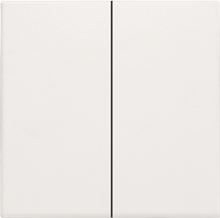 Afwerkingsset voor dubbele elektronische schakelaar of drukknop, white Afwerkingsset voor dubbele elektronische schakelaar of drukknop, white
