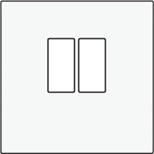 Afwerkingsset voor enkelvoudige luidsprekeraansluiting, white Afwerkingsset voor enkelvoudige luidsprekeraansluiting, white
