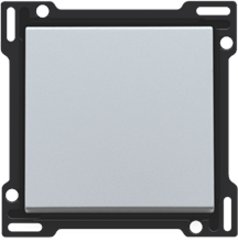 Afwerkingsset voor enkelvoudige schakelaar of drukknop, sterling coated