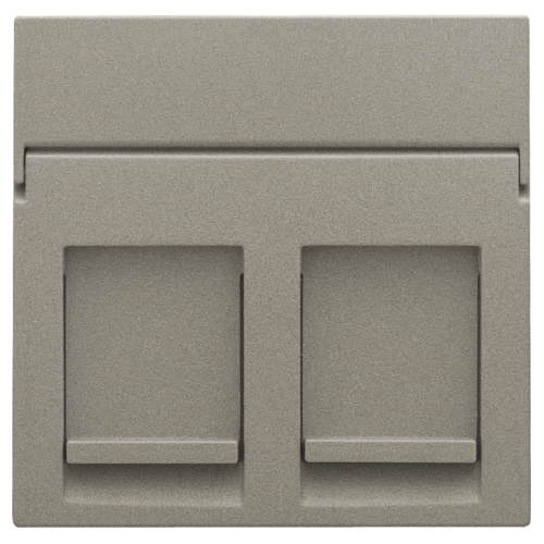 Centraalplaat data 2x RJ, bronze coated