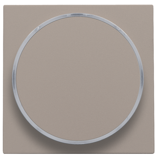 Afwerkingsset met doorschijnende ring zonder symbool voor drukknop 6 A met amberkleurige led met E10-lampvoet, bronze coated