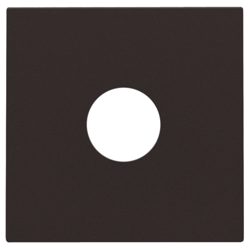 Afwerkingsset voor enkelvoudige coaxaansluiting voor tv, dark brown