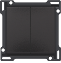 Afwerkingsset voor serieschakelaar, wisselschakelaar + drukknop N.O., dubbele wisselschakelaar of dubbele drukknop N.O. of N.G. , piano black coated