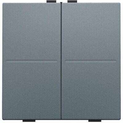 Tweevoudige toets voor draadloze schakelaar of drukknop met 4 bedieningsknoppen, blue grey coated Tweevoudige toets voor draadloze schakelaar of drukknop met 4 bedieningsknoppen, blue grey coated