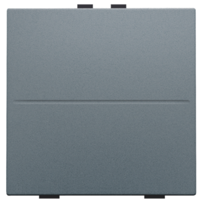 Enkelvoudige toets voor draadloze schakelaar of drukknop met twee bedieningsknoppen, blue grey coated