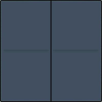 Tweevoudige toets, voor draadloze dimschakelaar (Hue®, Bluetooth®, EnOcean®, KNX®), blue grey coated Tweevoudige toets, voor draadloze dimschakelaar (Hue®, Bluetooth®, EnOcean®, KNX®), blue grey coated