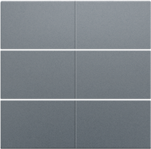 Afwerkingsset voor 6-voudige potentiaalvrije drukknop 24 V, blue grey coated