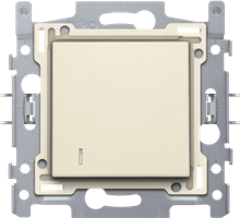 Hotelkaartschakelaar, sokkel, schroefklemmen en afwerkingsset cream