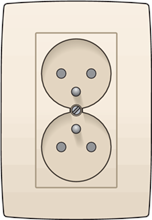 Niko, Dubbel stopcontact verticaal met penaarde en kinderveiligheid, inbouwdiepte 31,5 mm, volledig apparaat incl. afdekplaat, Original Cream Niko, Dubbel stopcontact verticaal met penaarde en kinderveiligheid, inbouwdiepte 31,5 mm, volledig apparaat incl. afdekplaat, Original Cream