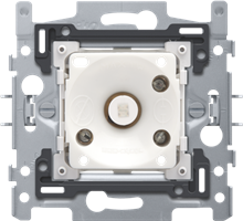 Niko, drukknop 6 A met amberkleurige led met E10-lampvoet Niko, drukknop 6 A met amberkleurige led met E10-lampvoet