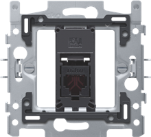 Niko, 1 RJ11-aansluiting UTP, vlakke uitvoering, incl. inbouwraam 60 x 71 mm met klauwbevestiging Niko, 1 RJ11-aansluiting UTP, vlakke uitvoering, incl. inbouwraam 60 x 71 mm met klauwbevestiging