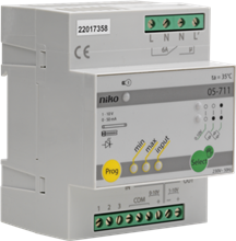 Niko, Modulaire dimmer voor het schakelen en dimmen van elektronische voorschakelapparatuur Niko, Modulaire dimmer voor het schakelen en dimmen van elektronische voorschakelapparatuur