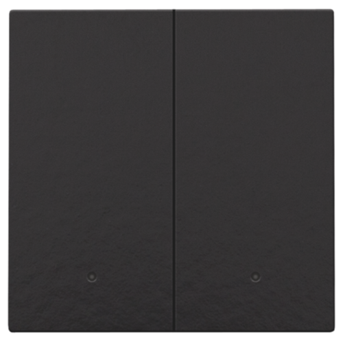Tweevoudige drukknop met leds en comfortsensoren voor Niko Home Control, piano black coated