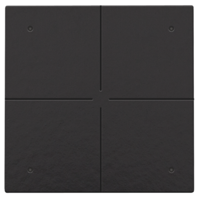Viervoudige drukknop met leds en comfortsensoren voor Niko Home Control, piano black coated