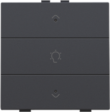 Enkelvoudige dimbediening voor Niko Home Control met leds, anthracite coated