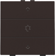 Enkelvoudige dimbediening voor Niko Home Control met leds, dark brown coated