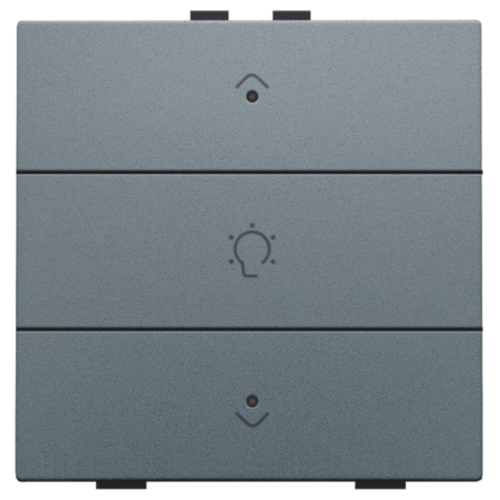 Enkelvoudige dimbediening voor Niko Home Control met leds, blue grey coated