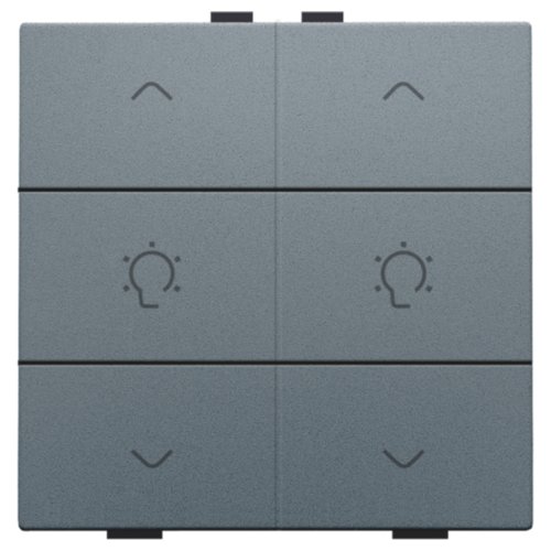 Dubbele dimbediening voor Niko Home Control, blue grey coated