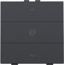 Enkelvoudige motorbediening voor Niko Home Control, anthracite coated