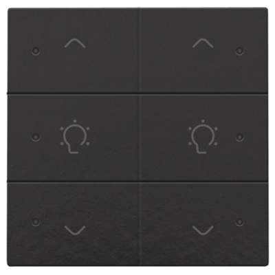 Dubbele dimbediening met led voor Niko Home Control, piano black coated