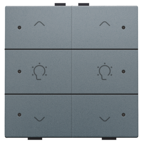 Dubbele dimbediening met led voor Niko Home Control, blue grey coated